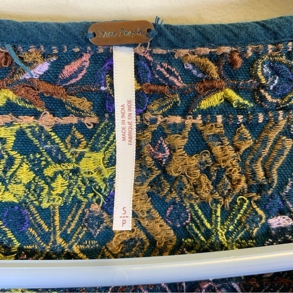 Free People Embroidered Lohri Crop Top, Size S - Picture 4 of 5